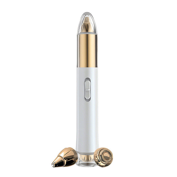 2 In 1 Electric Hair Remover For Women Eyebrow Trimmer & Facial/Body Shaver With Led Light Usb C Rechargeable White Clippers & Trimmers