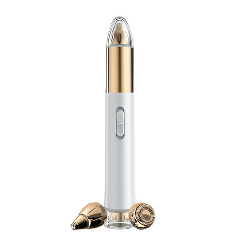 2 In 1 Electric Hair Remover For Women Eyebrow Trimmer & Facial/Body Shaver With Led Light Usb C Rechargeable White Clippers & Trimmers