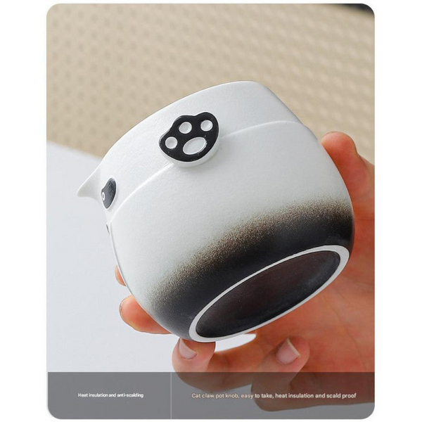 Adorable Panda Design Ceramic Tea Infuser Mug Set 310Ml Travel Crackle Glaze Cup With Lid & Strainer(Red) Mugs