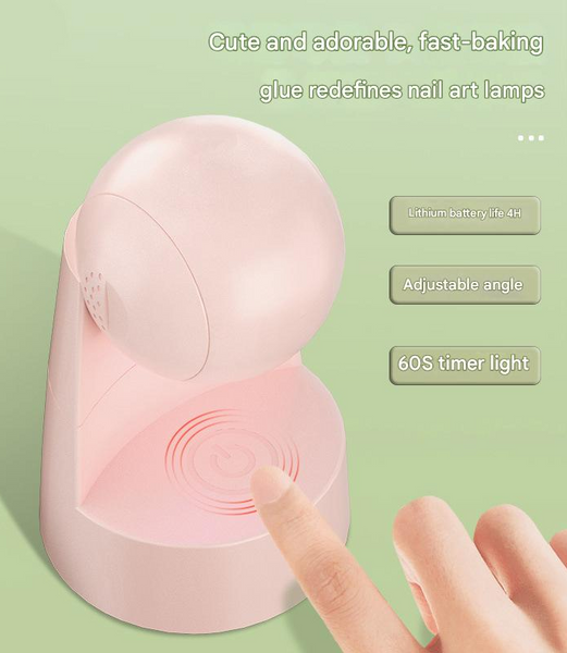 Two Mini Uv/Led Nail Lamp Fast Curing Angle 60S Timer Usb Rechargeable(White) Nail Dryers & Lamps