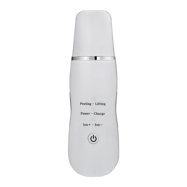 Ultrasonic Skin Scrubber Deep Cleansing Peeling Lifting & Ion Infusion Facial Spatula(White) Facial Cleansing Devices