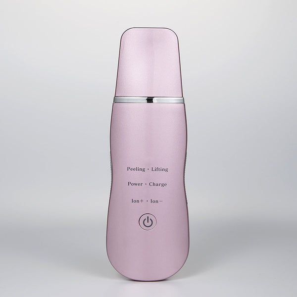Ultrasonic Skin Scrubber Deep Cleansing Peeling Lifting And Ion Infusion Facial Spatula Purple Facial Cleansing Devices