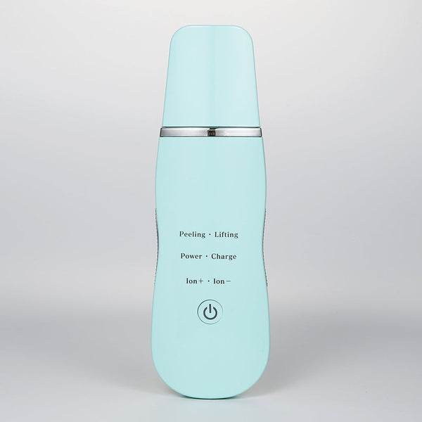 Ultrasonic Skin Scrubber Deep Cleansing Peeling Lifting & Ion Infusion Facial Spatula Green Facial Cleansing Devices