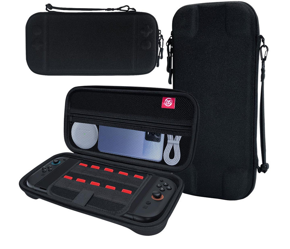 Hard Shell Travel Case For Nintendo Switch/Switch Lite/Oled Game Card Slots & Accessory Pocket(Black) Bags Skins & Travel Cases