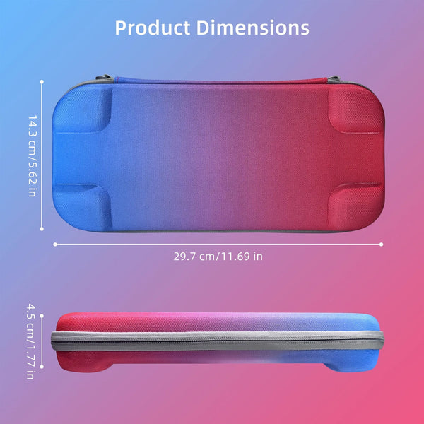 Hard Shell Travel Case For Nintendo Switch/Switch Lite/Oled Game Card Slots & Accessory Pocket(Gradient Red And Blue) Bags Skins & Travel Cases