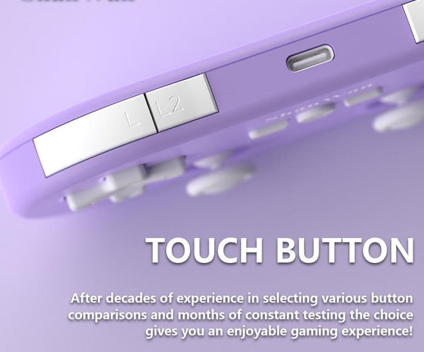 Slim Wireless Game Controller Multi Platform For Ios Windows Android 800Hz Dual Hall Sensing Purple Controllers & Attachments