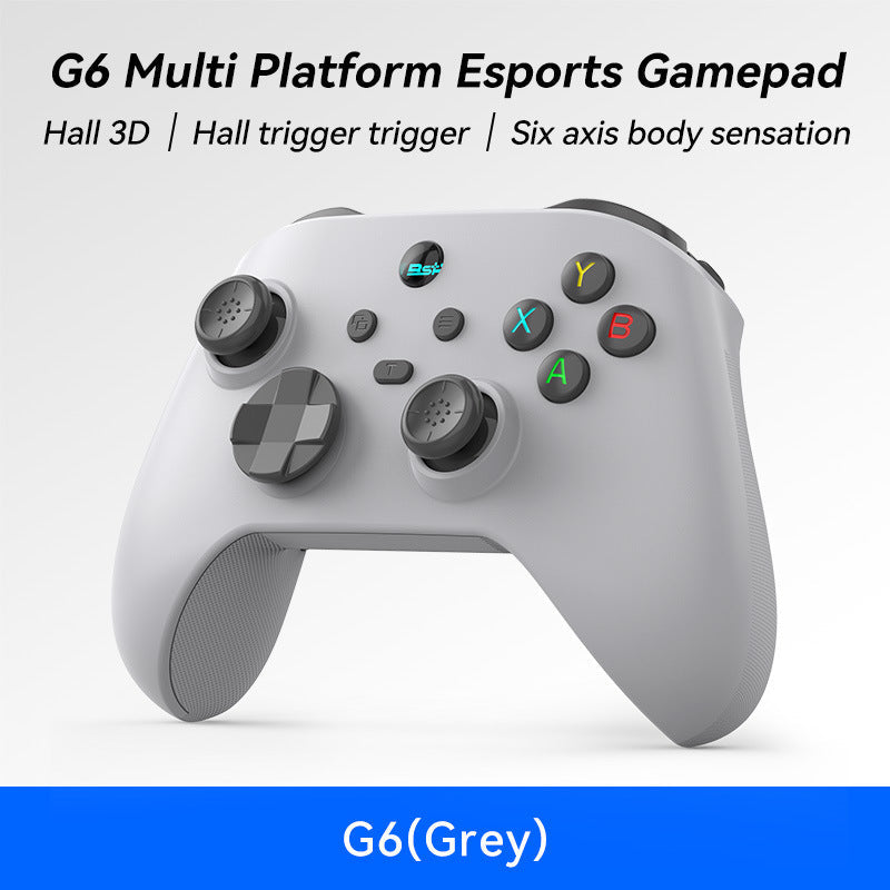 G6 Pro Wireless Gaming Controller Hall Joysticks & Triggers Multi Platform Six Axis Gyro Turbo Macro(Grey) Controllers & Attachments