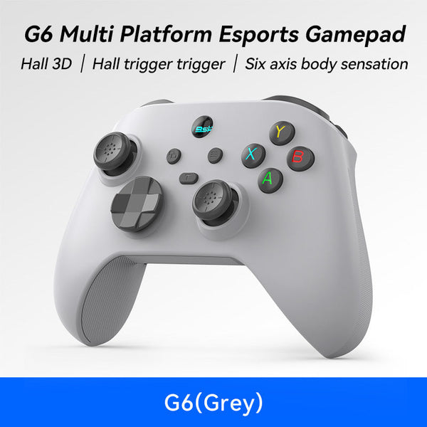 G6 Pro Wireless Gaming Controller Hall Joysticks & Triggers Multi Platform Six Axis Gyro Turbo Macro(Grey) Controllers & Attachments