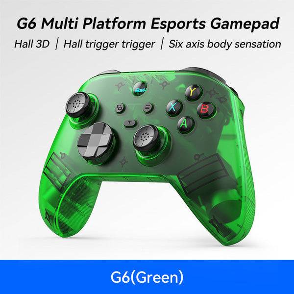 G6 Pro Wireless Gaming Controller Hall Joysticks & Triggers Multi Platform Six Axis Gyro Turbo Macro(Green) Controllers & Attachments