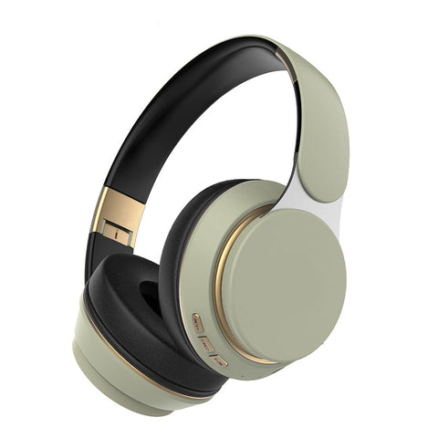 Wireless Bluetooth 5.0 Over Ear Hifi Deep Bass Foldable Design 10Hr Playtime Green Headphones