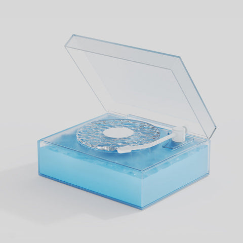 Retro Vinyl Bluetooth Speaker With Water Ripple Light Projection 360 Surround Sound Audio Docks & Mini Speakers