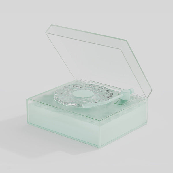 Retro Vinyl Bluetooth Speaker With Water Ripple Light Projection 360 Surround Sound Green Audio Docks & Mini Speakers