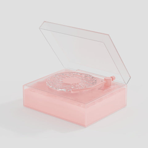 Retro Vinyl Bluetooth Speaker With Water Ripple Light Projection 360 Surround Sound Pink Audio Docks & Mini Speakers