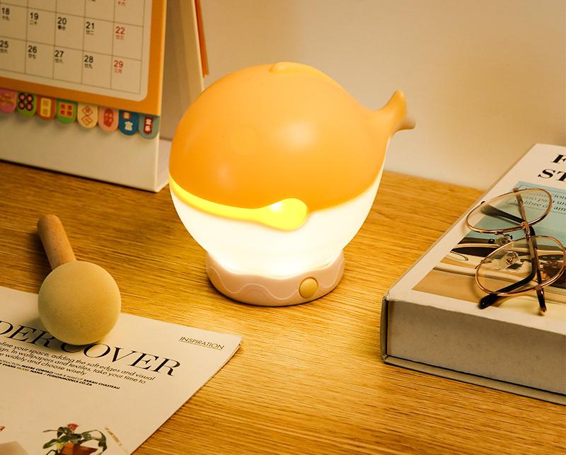 Rechargeable Tapping Control Night Light 3 Level Dimmable Bedside Lamp (Apricot) Lamps