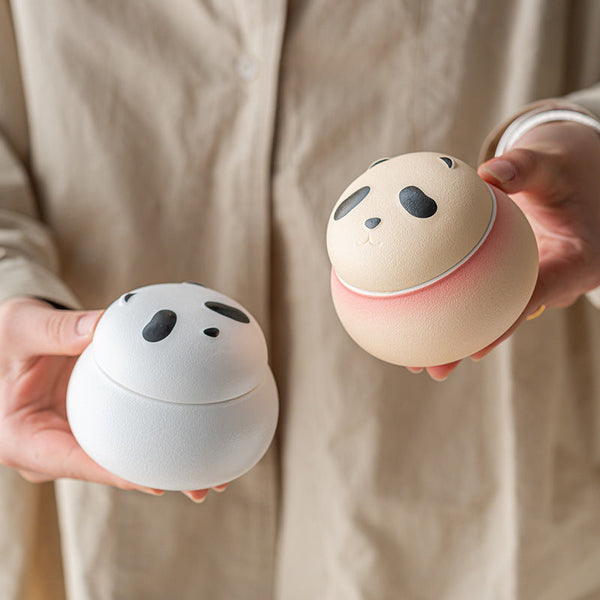 Artisanal Animal Shaped Ceramic Tea Storage Jar With Gift Box 140Ml Capacity Textured Finish(Gradient Red) Canisters & Jars