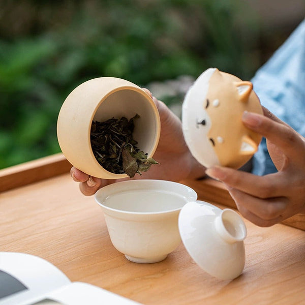 Artisan Ceramic Sealed Storage Jar With Animal Design Airtight Tea Preservation & Decorative Accent(Pink) Canisters & Jars