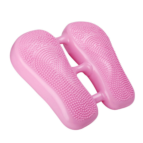 Dual Side Textured Fitness Balance Board Core Strengthener With Anti Slip Massage Surface(Pink) Balance Trainers