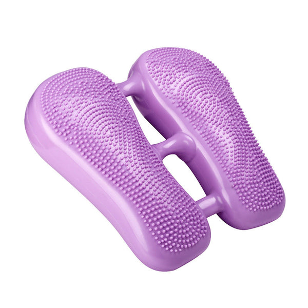 Dual Side Textured Fitness Balance Board Core Strengthener With Anti Slip Massage Surface(Purple) Balance Trainers