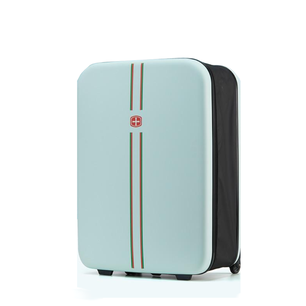 Compact Expandable Foldable Luggage Reinforced Alloy Handle & Silent Wheels(Light Green) Suitcases