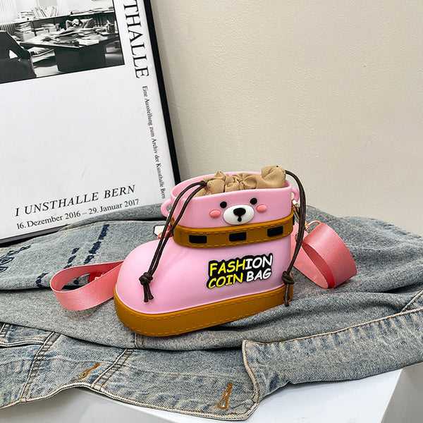 Silicone Crossbody Bag Multi Way Lightweight Purse With Spacious Design(Pink) Women's Bags & Handbags