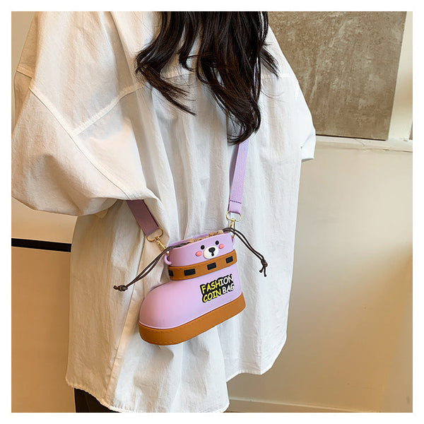 Silicone Crossbody Bag Multi Way Lightweight Purse With Spacious Design(Purple) Women's Bags & Handbags