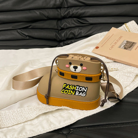 Silicone Crossbody Bag Multi Way Lightweight Purse With Spacious Design(Khaki) Women's Bags & Handbags