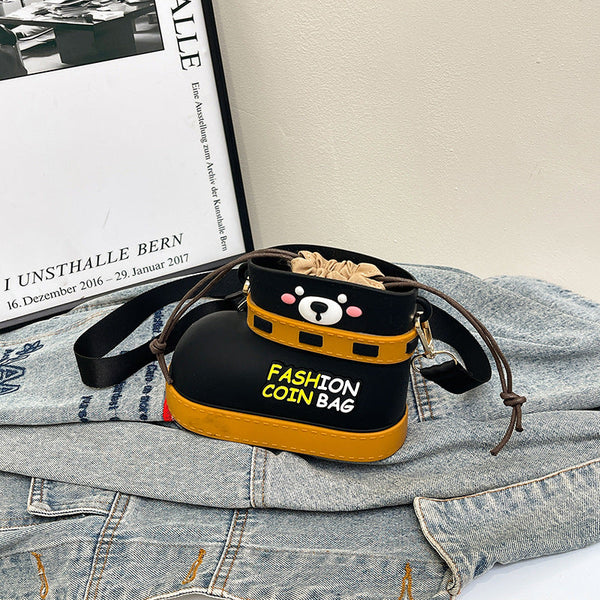 Silicone Crossbody Bag Multi Way Lightweight Purse With Spacious Design(Black) Women's Bags & Handbags