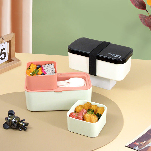 Eco Friendly Lunch Box Portable With Compartments(Green) Lunchboxes