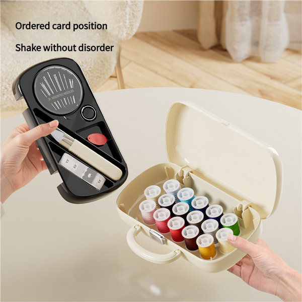 Complete Sewing Kit Portable With Organized Compartments(Red) Other Sewing