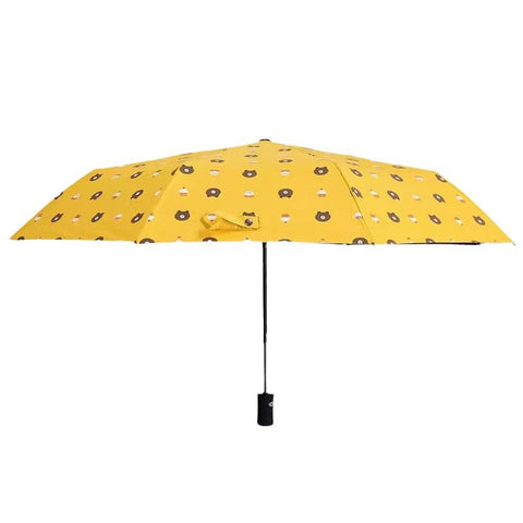 Auto Open/Close 8 Rib Sun & Rain Umbrella 98Cm Uv Protection Canopy(Yellow) Umbrellas