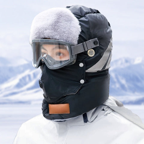 Anti Fog Thermal Cycling Hat Reflective Safety & Voice Amplification(Black) Hats & Headwear