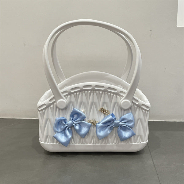 Stylish Handbag Spacious With Decorative Elements Beige Women's Bags & Handbags