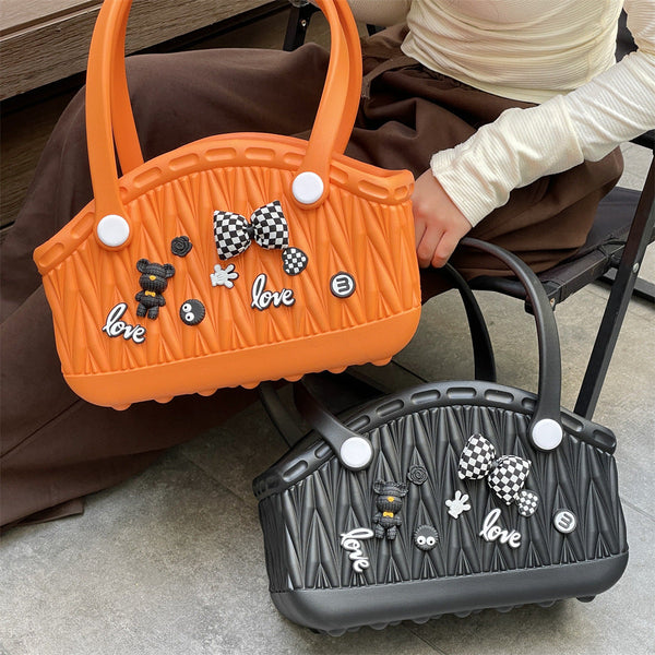 Stylish Handbag Spacious With Decorative Elements Beige Women's Bags & Handbags