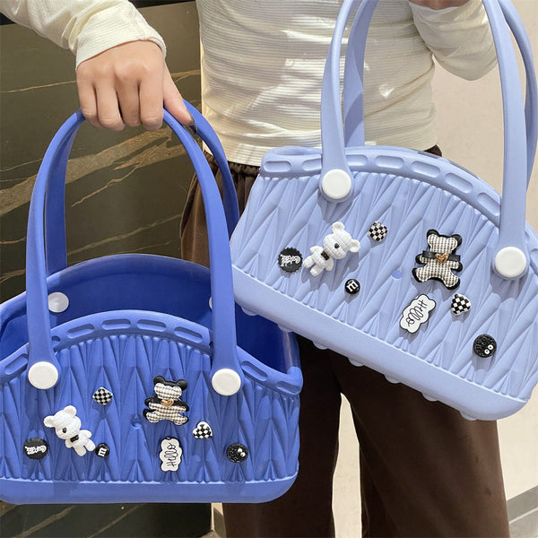 Stylish Handbag Spacious With Decorative Elements Beige Women's Bags & Handbags