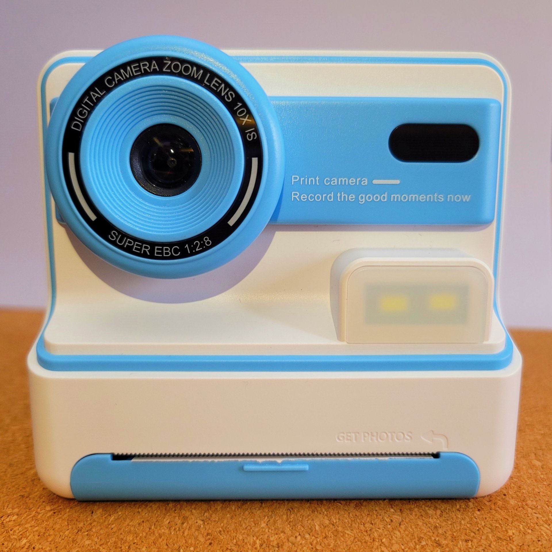 Kids Instant Print Camera Creative Drawing Photo Fun With Thermal Printing Blue 32Gb Memory Card Instant Cameras