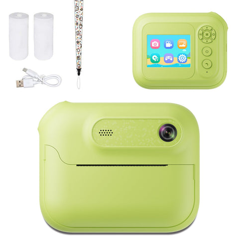 Kids Multi Functional Camera Toy Instant B&W Printing Creative Stickers Yellow Instant Cameras