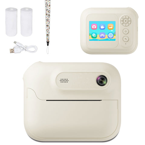 Kids Multi Functional Camera Toy Instant B&W Printing Creative Stickers White Instant Cameras