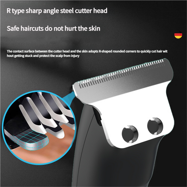 Professional Steel Hair Clipper Low Noise Motor With 3 Guard Combs & Type Charging Black Clippers & Trimmers