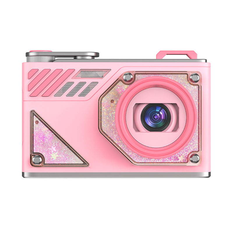 Glitter Sand Design 64Mp Hd Digital Camera With Led Fill Light & Auto Focus(Pink) Digital Cameras