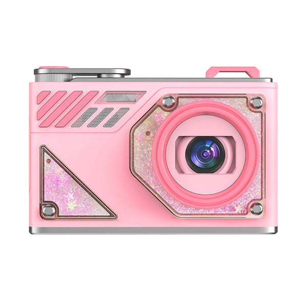 Glitter Sand Design 64Mp Hd Digital Camera With Led Fill Light & Auto Focus(Pink) Digital Cameras