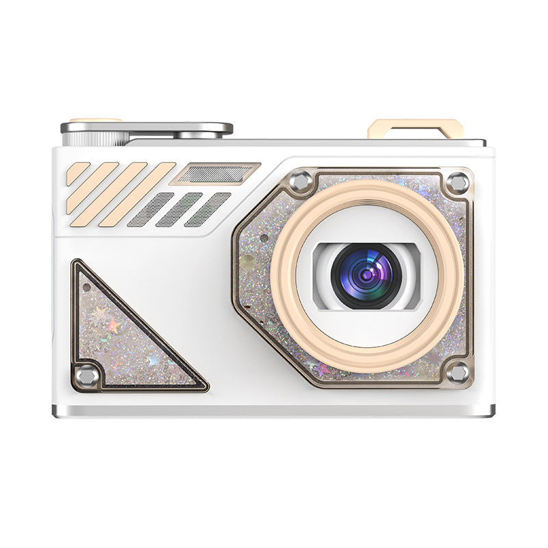 Glitter Sand Design 64Mp Hd Digital Camera With Led Fill Light & Auto Focus(White) Digital Cameras