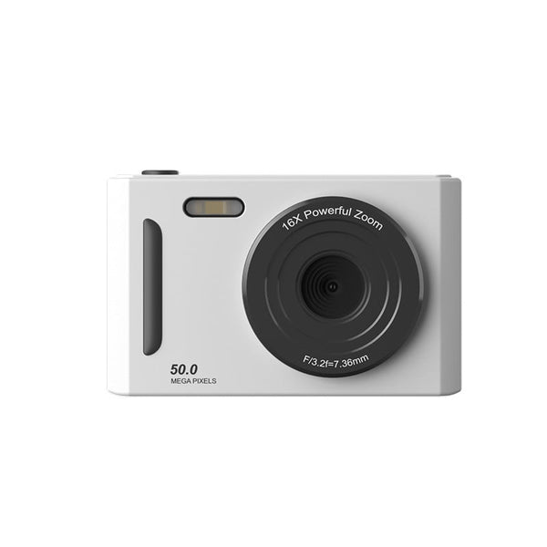 50Mp Hd Digital Camera With 8X Zoom & Dual Lens System(White) Digital Cameras