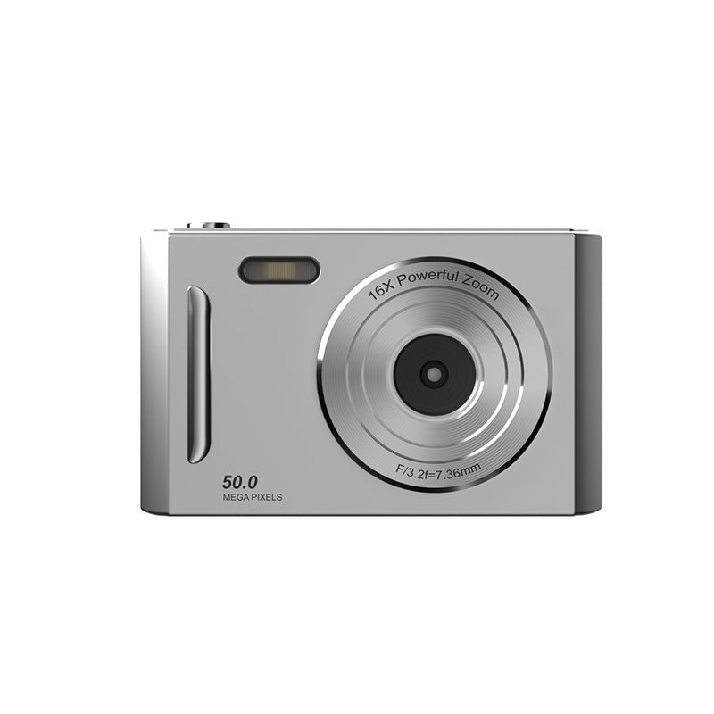 50Mp Hd Digital Camera With 8X Zoom & Dual Lens System(Silvery) Digital Cameras