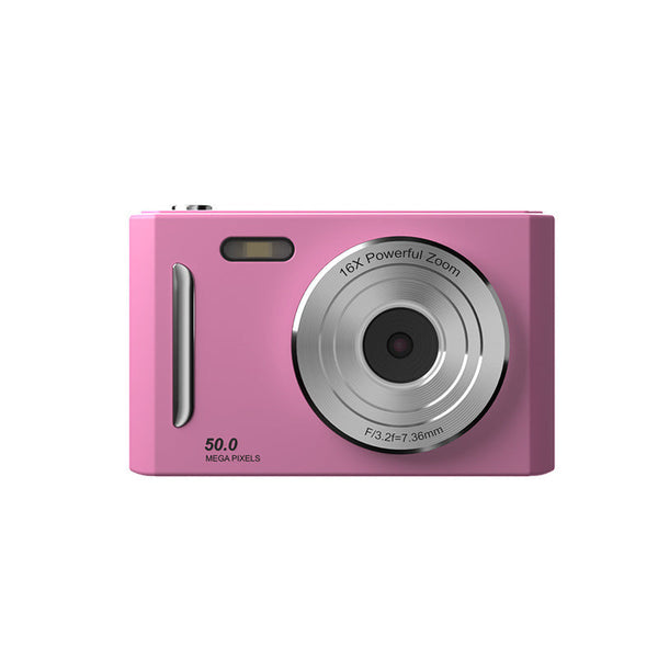 50Mp Hd Digital Camera With 8X Zoom & Dual Lens System(Rose Red) Digital Cameras