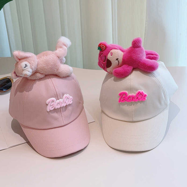 Cute Plush Decorated Baseball Cap(White) Hats & Headwear