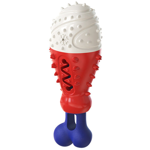 Multifunctional Dog Toy With Cooling Dental Care Floating Features Red And Blue Dog Toys