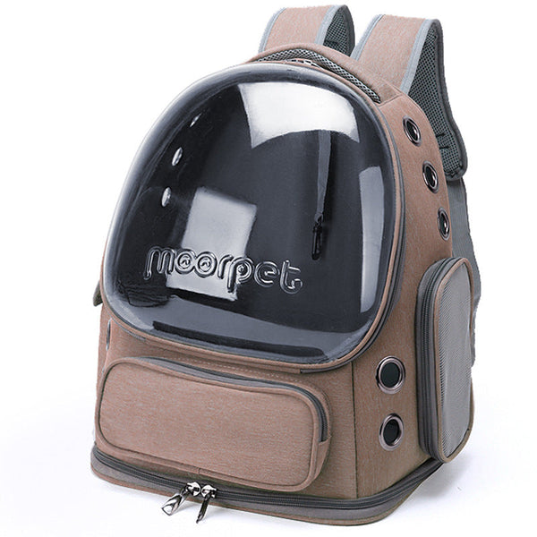 Spacious Pet Carrier With Ventilation System & Water Resistant Design(Khaki) Small Animal Supplies