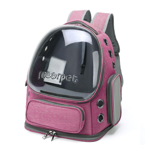 Spacious Pet Carrier With Ventilation System & Water Resistant Design(Pink) Small Animal Supplies