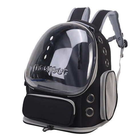 Spacious Pet Carrier With Ventilation System & Water Resistant Design(Black) Small Animal Supplies