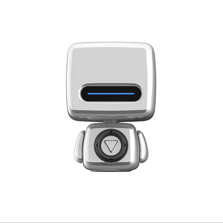 Mini Robot Style Bluetooth Speaker Portable 8 9 Hr Playtime Built In Mic & Lanyard Silver Gray Home Speakers & Subwoofers